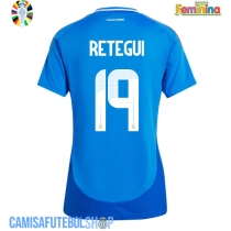 Camisa de time de futebol Itália Mateo Retegui #19 Replicas 1º Equipamento Feminina Europeu 2024 Manga Curta